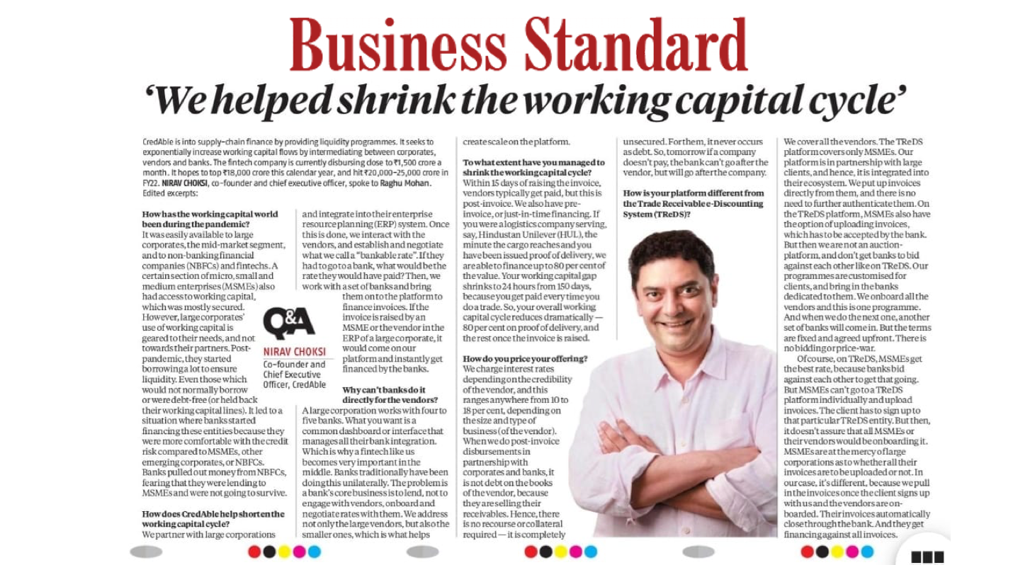 Nirav's Business Standard Interview